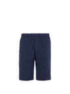 Matchesfashion.com Barena Venezia - Concealed Drawstring Cotton Blend Shorts - Mens - Navy