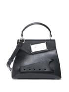Matchesfashion.com Maison Margiela - Snatched Leather Shoulder Bag - Womens - Black