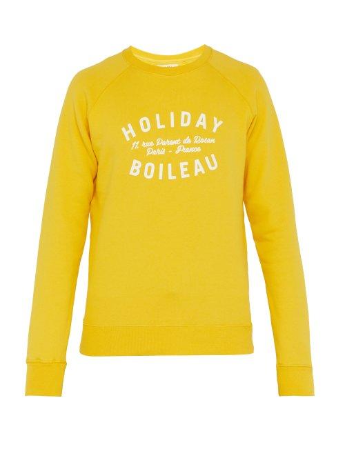 Matchesfashion.com Holiday Boileau - Logo Printed Sweatshirt - Mens - Yellow