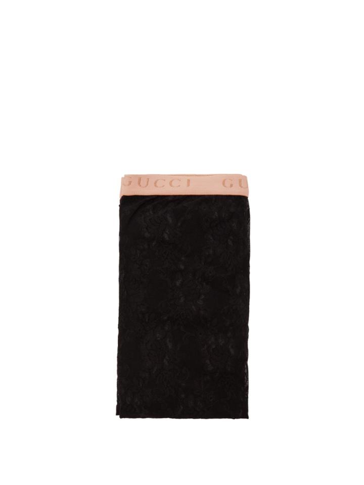 Gucci Lace Logo-embroidered Tights