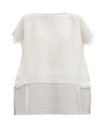Matchesfashion.com Pleats Please Issey Miyake - Stone Gradation Technical-pleated Top - Womens - Light Grey
