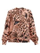 Matchesfashion.com Msgm - Leopard-print Tie-front Blouse - Womens - Leopard