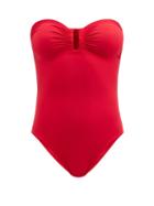 Matchesfashion.com Eres - Aquarelle Square-neck Swimsuit - Womens - Red
