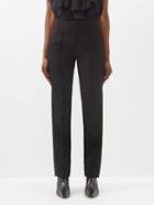 Isabel Marant - Liolirok Pintucked Wool-twill Trousers - Womens - Black