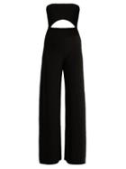 Matchesfashion.com Norma Kamali - Strapless Wide Leg Jumpsuit - Womens - Black