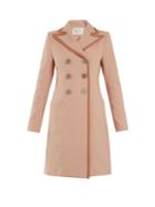 Goat Double-breasted Frayed-edge Cotton Coat