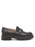 Gianvito Rossi - Argo Chunky Leather Loafers - Womens - Black