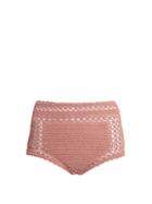 She Made Me Janna High-rise Crochet Bikini Briefs