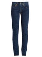 Matchesfashion.com Re/done Originals - High Rise Straight Skinny Leg Jeans - Womens - Dark Blue
