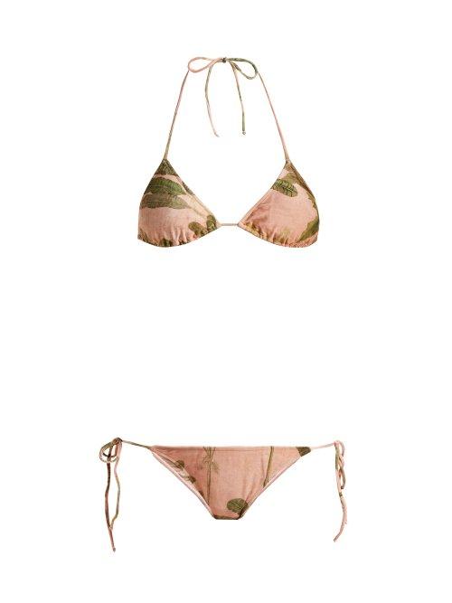 Matchesfashion.com Adriana Degreas - Toucan Print Bikini - Womens - Pink Multi