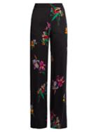Etro Floral-print Wide-leg Satin Trousers