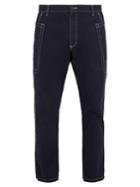 Comme Des Garçons Shirt Contrast-stitching Cotton Cropped Trousers