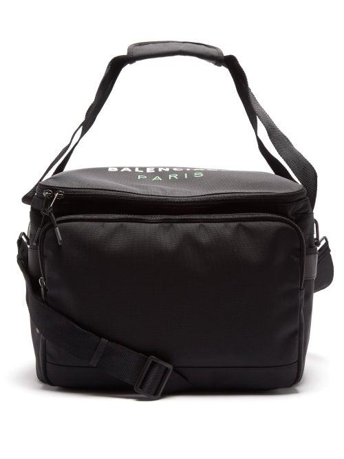 Balenciaga - Logo-print Nylon Tote Bag - Mens - Black Green