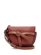 Matchesfashion.com Loewe - Gate Small Grained Leather Cross Body Bag - Womens - Burgundy Multi