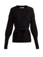 Matchesfashion.com Brock Collection - Kaori Cashmere And Wool Blend Sweater - Womens - Black