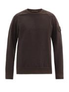 Matchesfashion.com Stone Island - Logo-patch Garment-dyed Cotton-blend Sweatshirt - Mens - Brown