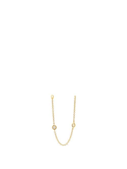 Matchesfashion.com Maria Tash - Diamond & 18kt Gold Chain-link Single Earring - Womens - Yellow Gold