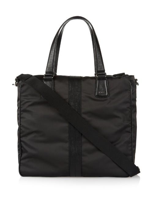 Tod's Nylon And Leather Tote