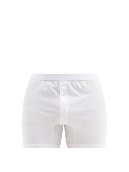Comme Des Garons Shirt - Cotton-jersey Boxer Briefs - Mens - White