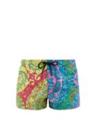 Matchesfashion.com Versace - Baroque Print Swim Shorts - Mens - Multi