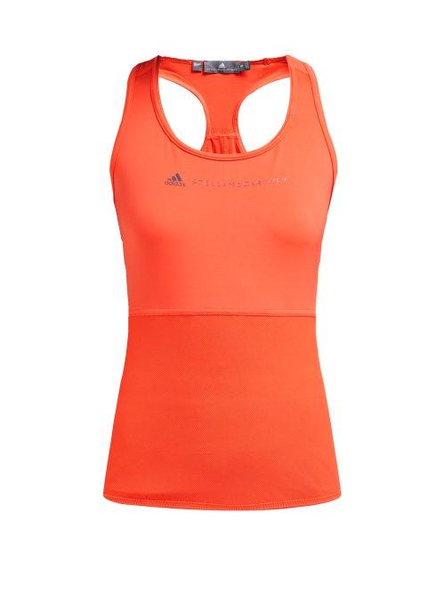 Matchesfashion.com Adidas By Stella Mccartney - Essential Mesh Panel Performance Tank Top - Womens - Orange