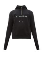 Matchesfashion.com Gmbh - Logo Embroidered Cotton Blend Hooded Sweatshirt - Mens - Black