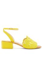 Matchesfashion.com Sophia Webster - Cassia Embroidered Leather Sandals - Womens - Yellow