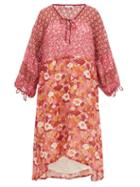 Matchesfashion.com D'ascoli - Fernanda Floral-print Cotton Dress - Womens - Pink Print