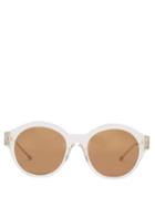 Thom Browne - Tricolour-tipped Round Acetate Sunglasses - Mens - Clear