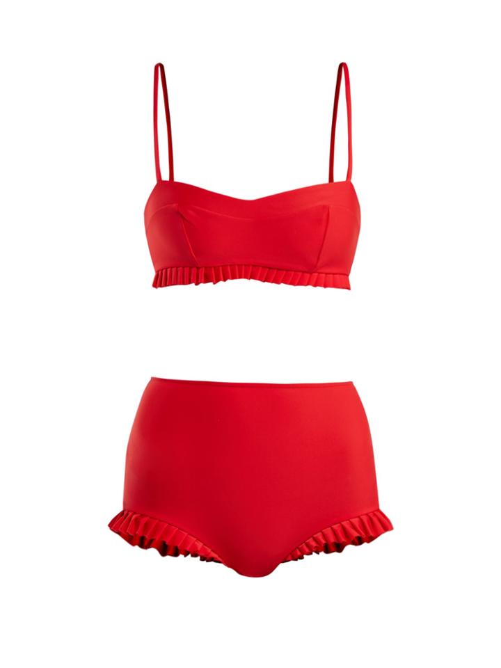 Adriana Degreas X Charlotte Olympia Ruffle-trim Bikini