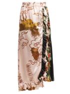 Matchesfashion.com By Walid - Ofra Antique Silk Skirt - Womens - Pink Multi