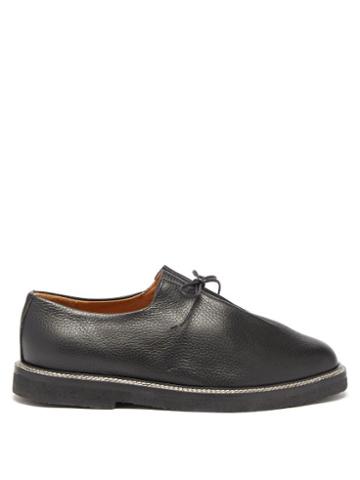 Mens Shoes Jacques Soloviere - Ray Grained-leather Derby Shoes - Mens - Black