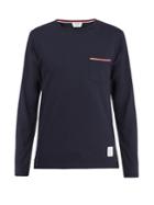 Thom Browne Patch-pocket Long-sleeve Cotton-jersey T-shirt