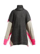 Matchesfashion.com Balenciaga - Layer Effect Roll Neck Sweater - Womens - Black Multi
