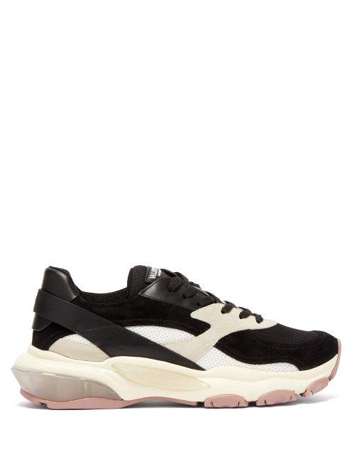 Matchesfashion.com Valentino - Bounce Mesh Low Top Trainers - Womens - Black White