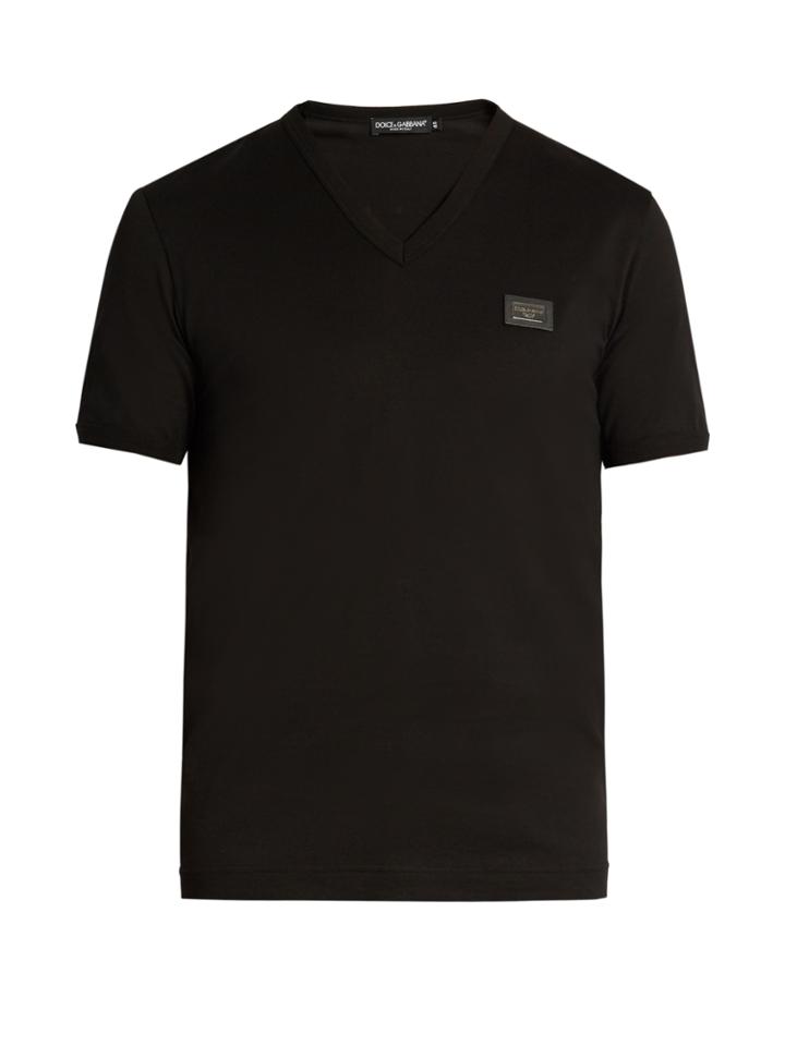 Dolce & Gabbana V-neck Cotton-jersey T-shirt