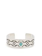 Matchesfashion.com Dineh - Tse Bit Ai Turquoise Embellished Silver Bracelet - Mens - Silver