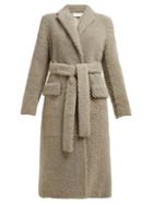 Matchesfashion.com The Row - Muto Belted Shearling Coat - Womens - Light Grey