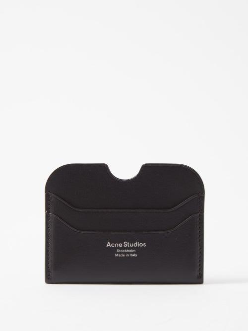 Acne Studios - Elmas Large Leather Cardholder - Mens - Black