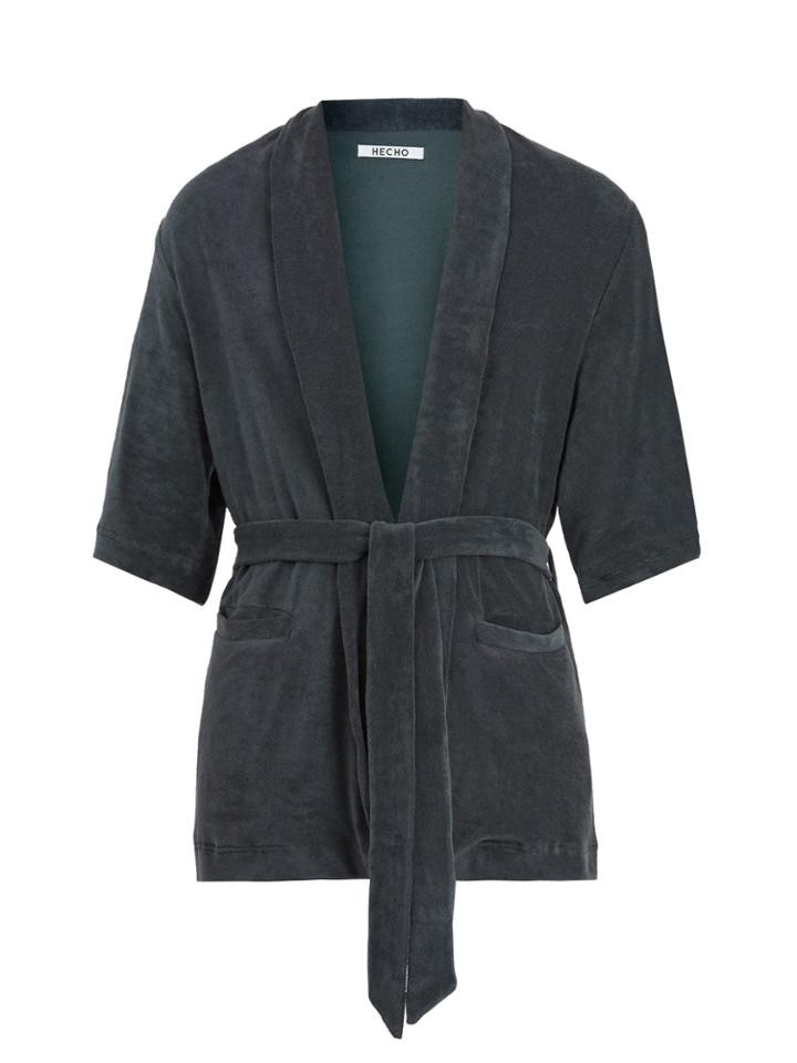 Hecho Shawl-collar French Terry-towelling Robe