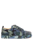 Christian Louboutin - Louis Junior Spikes Orlato Suede Trainers - Mens - Multi