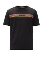 Matchesfashion.com Paul Smith - Stripe-logo Cotton-jersey T-shirt - Mens - Black