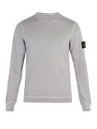 Matchesfashion.com Stone Island - Logo Patch Cotton Jersey Sweatshirt - Mens - Purple