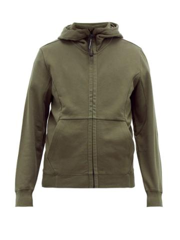 Matchesfashion.com C.p. Company - Goggle Cotton Hooded Sweatshirt - Mens - Khaki