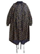 Matchesfashion.com Undercover - Floral Print Hooded Cotton Parka - Womens - Navy Multi
