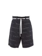 Giorgio Armani - Logo-jacquard Cotton-twill Shorts - Mens - Blue