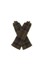 Matchesfashion.com Sonia Rykiel - Tartan Wool And Leather Gloves - Womens - Green