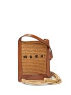 Matchesfashion.com Marni - Tasselled Leather-trimmed Raffia Cross-body Bag - Womens - Tan