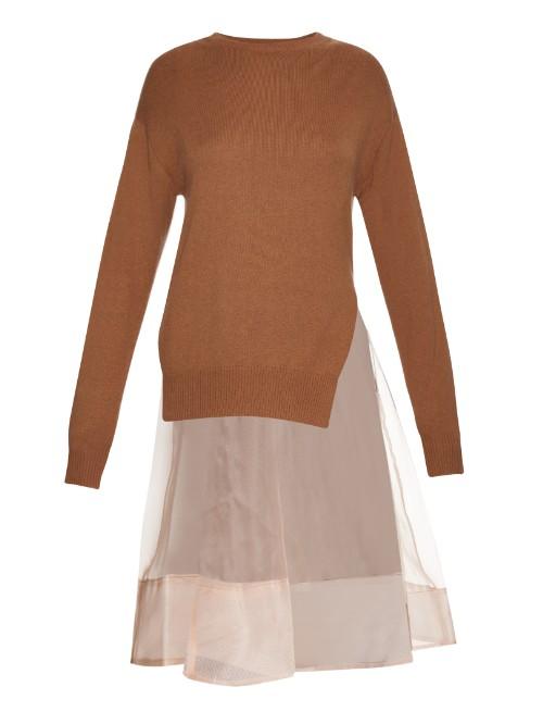 Muveil Knit And Silk Dress