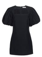 Ladies Rtw Frame - Nina Puff-sleeve Poplin Mini Dress - Womens - Black